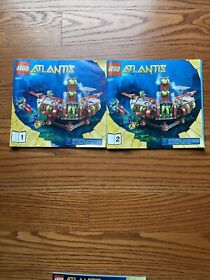 Lego 8077 Atlantis Exploration HQ Instruction Manual Books 1 and 2 ONLY 