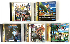 Lot 5 Virtua Fighter 1 2 Kids Megamix Remix Sega Saturn SS Japan import battle
