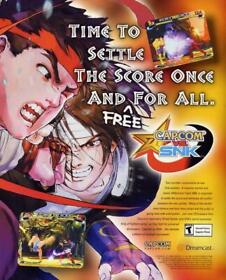 Original Retro 2000 Capcom vs. SNK Sega Dreamcast video game print ad