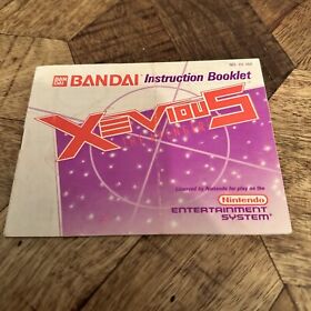 Xevious: The Avenger NES Nintendo Bandai Instruction Booklet Manual ONLY VG+