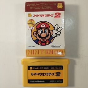 Famicom Mini Super Mario Bros. 2 +Box (Nintendo Game Boy Advance GBA 2004) Japan