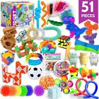 (51 Pcs) Fidget Toys Pack, Pop it Fidget Spinners Figet Cubes Fidget Toy Set