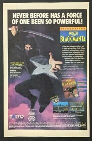 Wrath of the Black Manta Nintendo NES Print Ad Game Poster Art PROMO Original