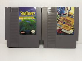 Startropics, 1990 & Zoda's Revenge Star Tropics 2, 1994 (Nintendo NES) Authentic