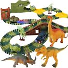 Dinosaur Race Car Flexible Track Toy Set 218pcs for Kid boy girl Gift 3 4 5 6 7