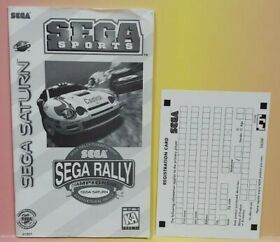 Sega Rally Championship Manual and Registration Card for Sega Saturn NO GAME !