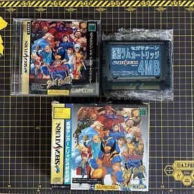 X MEN VS STREET FIGHTER 4MB RAM Sega Saturn Japan Import SS NTSC-J Clean Disc
