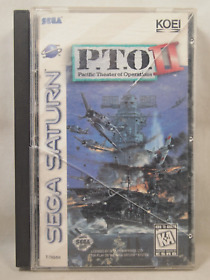 P.T.O. II Pacific Theater Operations (Sega Saturn) Authentic Complete in Box CIB