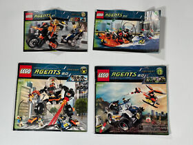 Lot of 4 LEGO Instruction Manuals Only ~ Agents 2.0 8967 8968 8969 8970 ~ 2009