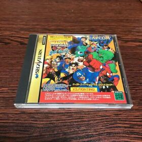 Video Game Sega Saturn Marvel Super Heroes VS Street Fighter Capcom Japan used