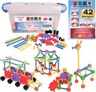 STEM Master Building Blocks Educational Toys Ages 4-8 - STEM Toys Kit w/176 Dura