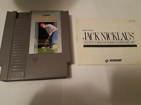 Jack Nicklaus' Greatest 18 Holes of Golf (Nintendo) NES Cart & Manual Authentic