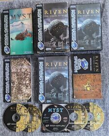 2 Sega Saturn games : Myst (1995) + Riven: The Sequel To Myst (1995)