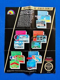 LJN Jaws Karate Kid Promo Insert Poster Brochure NES Nintendo LJN-NES-US 1987 R2
