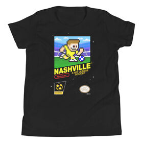 Nashville SC 8-bit Retro NES League Soccer Kit Jersey Kit Youth Kid Boys T-Shirt