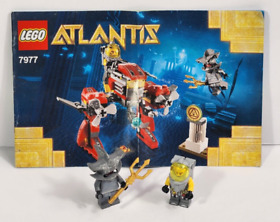 LEGO Atlantis: Seabed Strider 7977 Hammerhead Diver Minifigures & Instructions