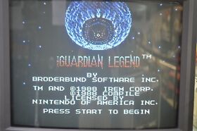 TESTED! NES NINTENDO THE GUARDIAN LEGEND GAME CARTRIDGE