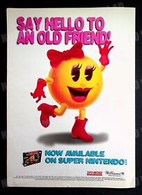 Ms. Pac-Man Namco Nintendo NES Game 1996 Print Magazine Ad Poster