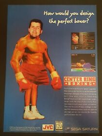 Center Ring Boxing Sega Saturn Print Ad Original Art  7.75x10.80