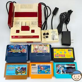 Nintendo Famicom Console HVC-001 6 Games Mappy Kids Volguard II Challenger Japan