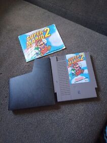 SUPER MARIO BROS. 2 FOR NINTENDO NES WITH DUST SLEEVE AND INSTRUCTION MANUAL