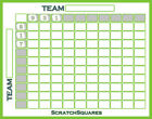 Pack of 20 - Scratch-Off Football Squares - 100 Square Grid Office Pool - White