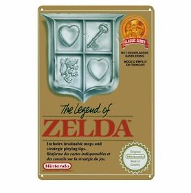 Zelda Metal Poster Tin Plate Sign Video Game Nintendo Nes Famicom