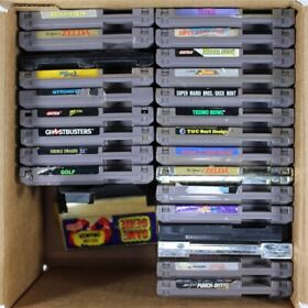 Discounted Nintendo NES Lot Of 25 Games -Zelda, Metal Gear, Ghostbusters, Tetris