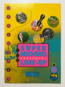 Super Neo Geo Amusement Line-Up '95 AM Show Metal Slug Big Tournament Golf Flyer