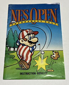 NES Open Golf Tournament Nintendo NES Auténtico Manual de Instrucciones Solo Folleto