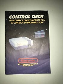 NES Control Deck Rev-2 NES Nintendo Folleto Manual de Instrucciones Solo 