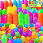 AMENON 500 Count Plastic Easter Eggs Bulk 2.2 Inch 6 Colors Empty Shell- Valu...