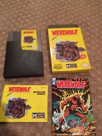 Original Nintendo NES Werewolf Excellent Cond W/ Original Game Book Comic