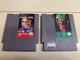 Nintendo NES Tecmo Bowl and Tecmo Super Bowl NFL Football Game
