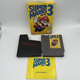 Nintendo Super Mario Bros. 3 1990 NES Video Game Cartridge, Box & Manual CIB