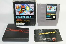 Wrecking Crew NES Nintendo ¡Completo en caja! ¡Variante de caja corta Pal! ¡Ultra raro!