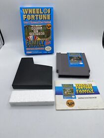 NES Wheel of Fortune - Family Edition Complete In Box Nintendo CIB