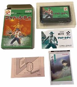 Mad City Famicom Japanese JP game box w/manual free shipping F/S