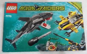 Lego 7773 Aqua Raiders Tiger Shark Attack Instruction Manual ONLY  