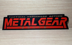 XXL SIZE - Cartel Logo Metal Gear Solid Madera Display pared ps1 ps2 ps3 nes GC
