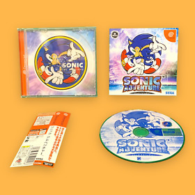 Dreamcast Sonic Adventure Sega w/ case manual OBI Japan Ver. from Japan