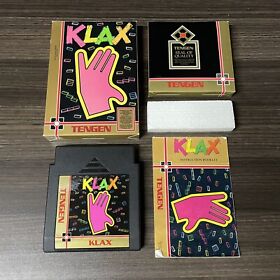 Klax Nintendo NES Complete CIB Game Cartridge + Box + Manual