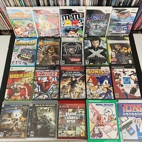 20PCS MIXED VIDEO GAME LOT PS2 PS3 Wii U Gamecube Xbox 360 PC Intellivision