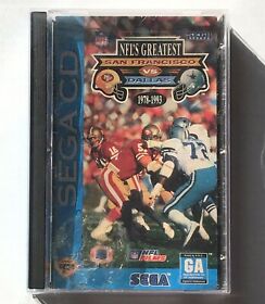 Sega CD Genesis - NFL's Greatest - case & game disc w/ clear collector case
