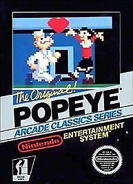 Popeye (Nintendo Entertainment System, NES, 1986) 5-Screw Tested and works.