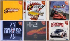 Crazy Taxi Sega Rally Tokyo Xtreme Racer Games Set Lot 6 Sega Dreamcast DC Japan