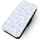 Printed Faux Leather Flip Phone Case For iPhone - Unicorn Pattern - Cute Gift
