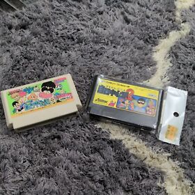 Nintendo Famicom lot Gambler Jiko Chuushinha 1 & 2 Japan Import US Seller