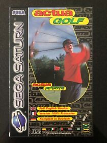 Actua Golf Sega Saturn Original Case and Manual Only - No Game Disk