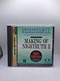 The Making of Nightruth II 2 Sega Saturn SS Japan Import US Seller G1015